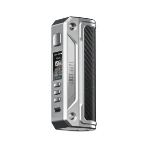 Thelema Solo 100W Mod by Lost Vape Silver Carbon Fiber
